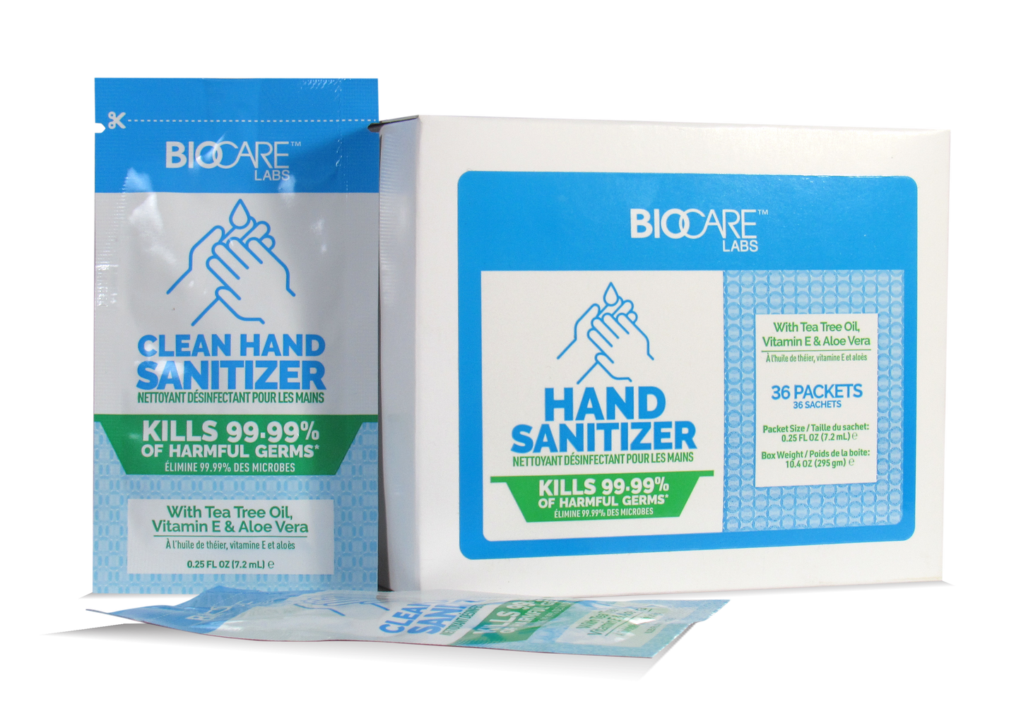 TRAVEL SIZE BIOCARE LABS Hand Sanitizer Packets