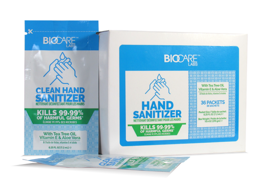 TRAVEL SIZE BIOCARE LABS Hand Sanitizer Packets