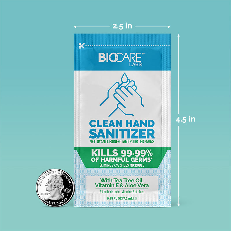 TRAVEL SIZE BIOCARE LABS Hand Sanitizer Packets