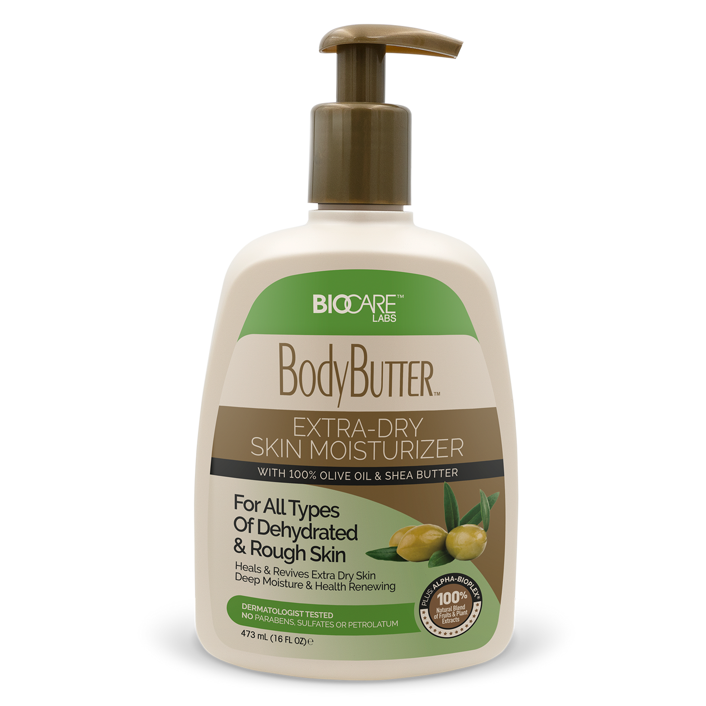 16 oz bottle of BodyButter™ With Olive Oil & Shea Butter from Biocare Labs