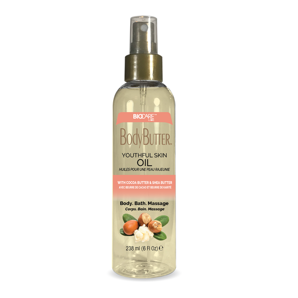 YOUTHFUL SKIN BODY OIL with COCOA BUTTER & SHEA BUTTER BIOCARE LABS